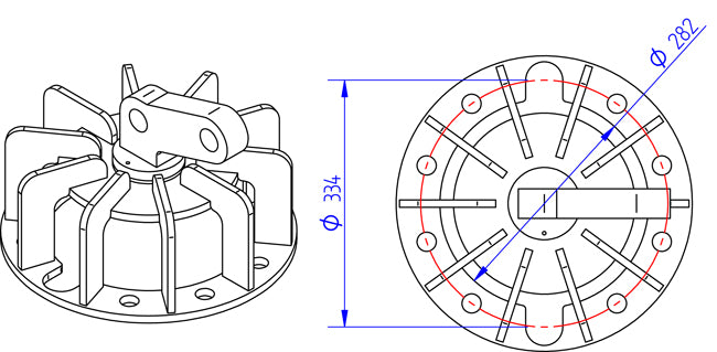 WHE001 - Wheelduck for Single Mounted Wheels 22.5” with 10 holes