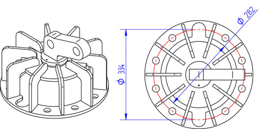 WHE001 - Wheelduck for Single Mounted Wheels 22.5” with 10 holes